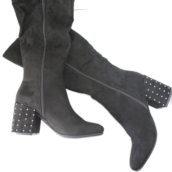 Bar III Shoes - Grand Studded Heel To-The-Knee Boots
